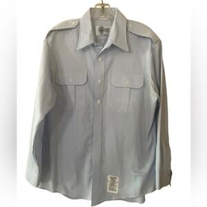 Defense Logistics Agency Shirt Men 17/32/33 Cotton Blend Military Halloween Blue